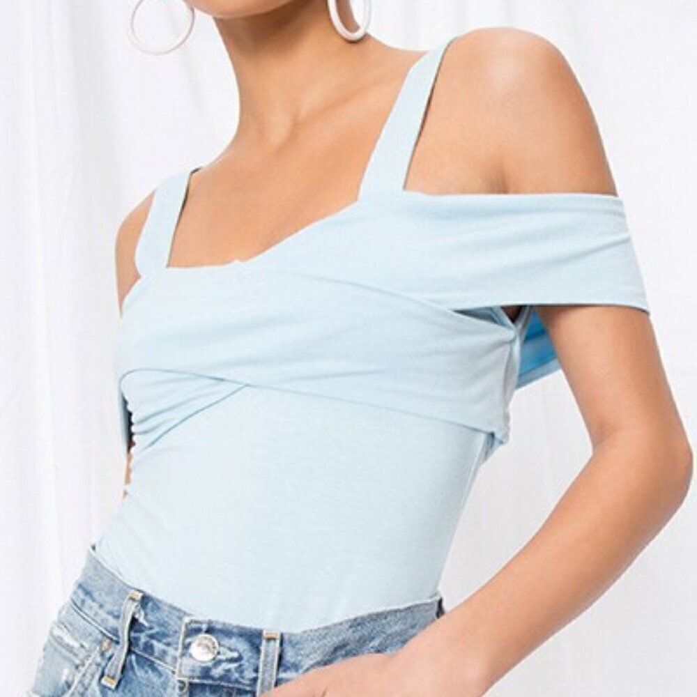 Superdown Evie Off Shoulder Bodysuit NEW - S - Picture 2 of 11